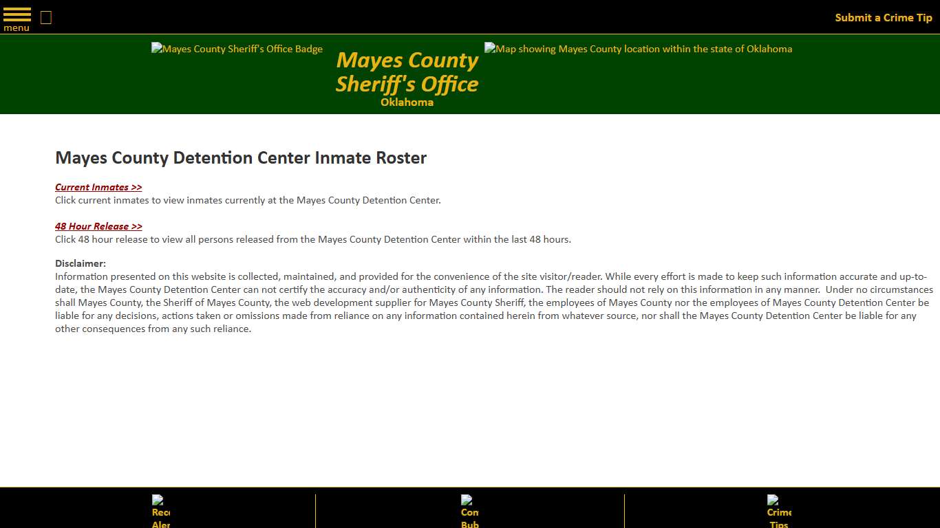Roster Choose - Mayes County, OK Sheriff